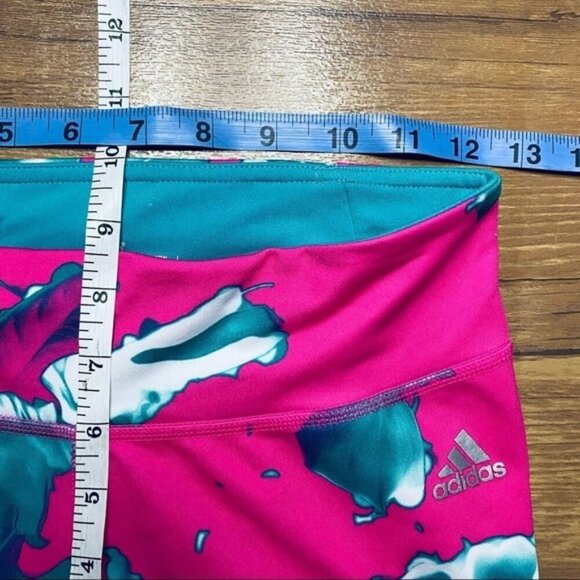 Adidas Climalite Floral Print Cropped‎ Pant Size Small - Picture 3 of 9